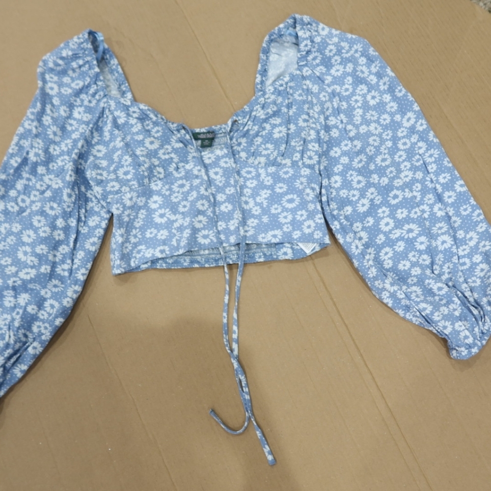 Wild Fable Blue Floral Blouse